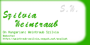 szilvia weintraub business card